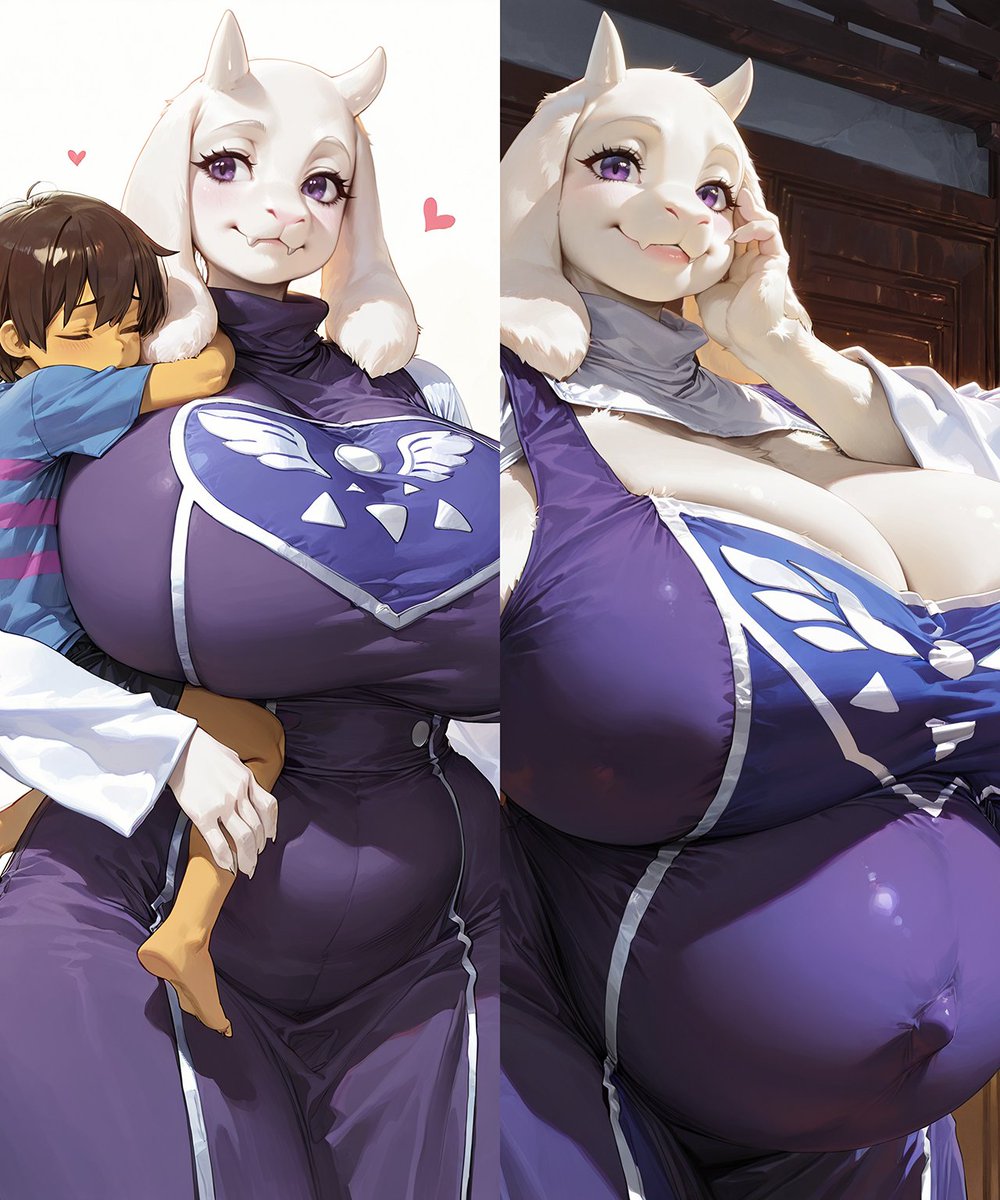 Visualaix's tweet photo. https://t.co/EjTRIeH1h1
Specialリクエスト「かつての迷子に、すべてを捧げて」 | Visualaix|ビジュエ #pixiv https://t.co/Fo1Gdj0ABD 
#AI生成 #Toriel #Undertale #ケモノ #Frisk(Undertale) #妊婦 #ボテ腹 #おねショタ https://t.co/ChLwciC3op