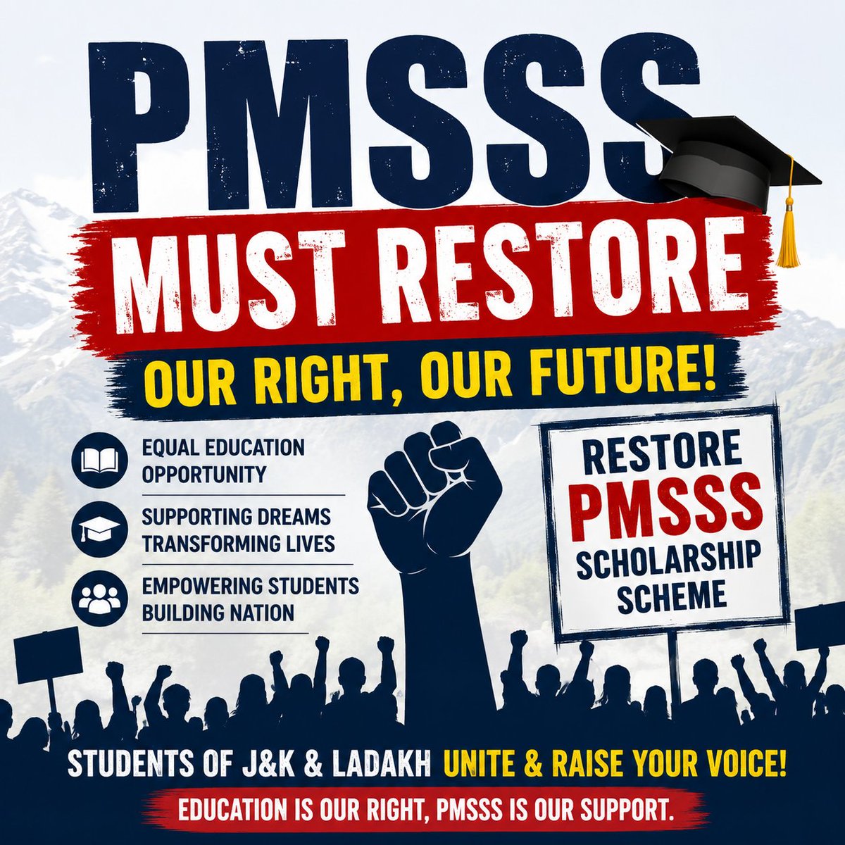 Rizwanpirpanjal's tweet photo. Respectfully urge the Jammu & Kashmir & Ladakh leadership to take this matter up with the Union Government & ensure the earliest relief for #PMSSS aspirants.
@PMOIndia
@EduMinOfIndia
@GulamAliKhatana
@OmarAbdullah
@sakinaitoo
@Haneefa_Jan
@RuhullahMehdi
@SajjadKargili_ https://t.co/NcMT7DwvT0