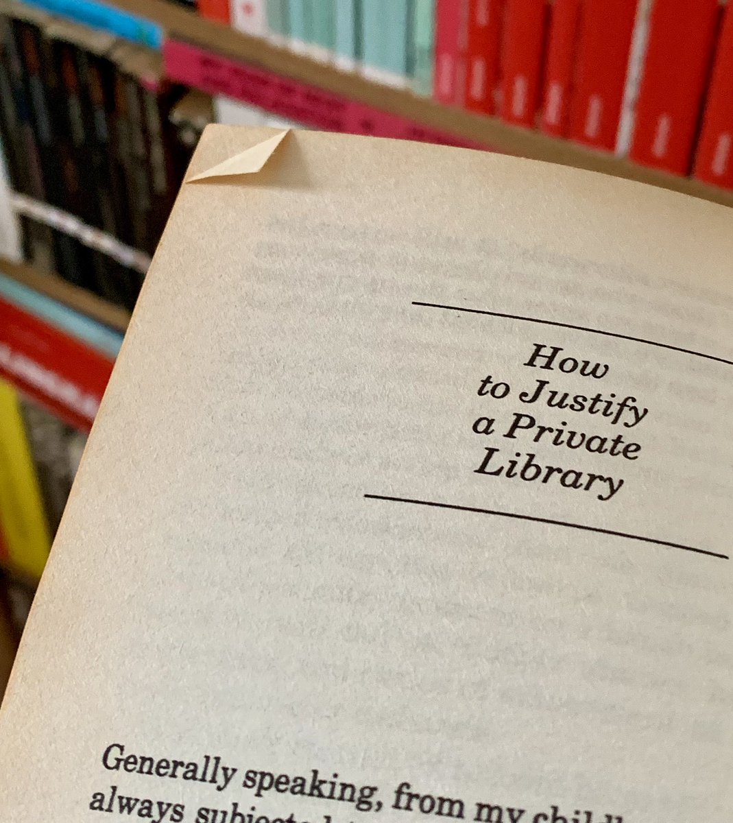 DrDavidVernon's tweet photo. People ask if I’ve read all the books I own. No, not at all. As Umberto Eco said, a home library is not merely a storage facility for once-read books, but a research device, a medicine cabinet, a toolbox, a spice rack — an investment in future health and happiness. https://t.co/hH3iOQuZ0k