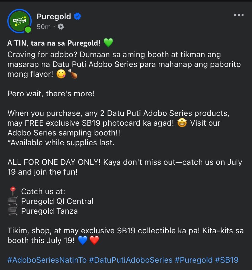 krstnrrae's tweet photo. EYES HERE!!

Na para bang collab w/ @DatuPutiPH ☺️

@Puregold_PH @SB19Official 
#SB19 https://t.co/WZ7TpOrbOz