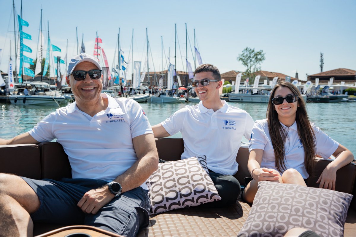 HeliosMarine's tweet photo. As a team growing quickly to electrify the #marineindustry, we emphasize on-water experience for every member across the company.

This year's @SaloneVenezia gave some of our newest members the chance to spend days aboard Helios Omega 7.2. https://t.co/vYDXuIa5Kn