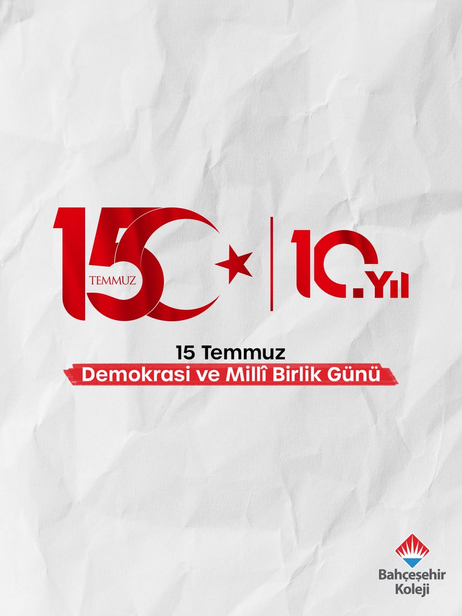 UOortaca's tweet photo. 15 Temmuz Demokrasi ve Millî Birlik Günü’nde birlik ve beraberlik ruhunu bir kez daha hatırlıyor; şehitlerimizi rahmet, gazilerimizi minnetle anıyoruz. 🇹🇷 

#BahçeşehirKoleji https://t.co/PMGbfuTDtB