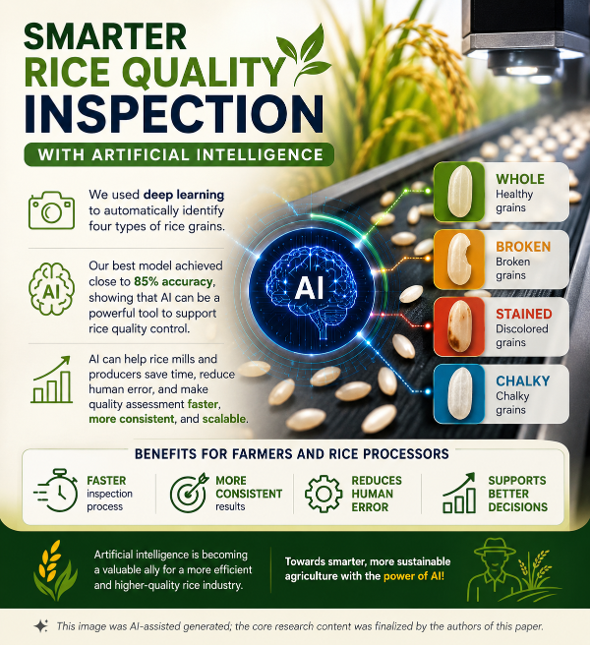 AgriEng_Mdpi's tweet photo. 🌾🤖 Can AI improve rice quality inspection?

Discover how computer vision is helping identify defective rice grains and supporting smarter quality control.

🔗https://t.co/4GM6gSwIsT
#AI #ComputerVision #AgriTech #FoodQuality https://t.co/dqdl7DPydI