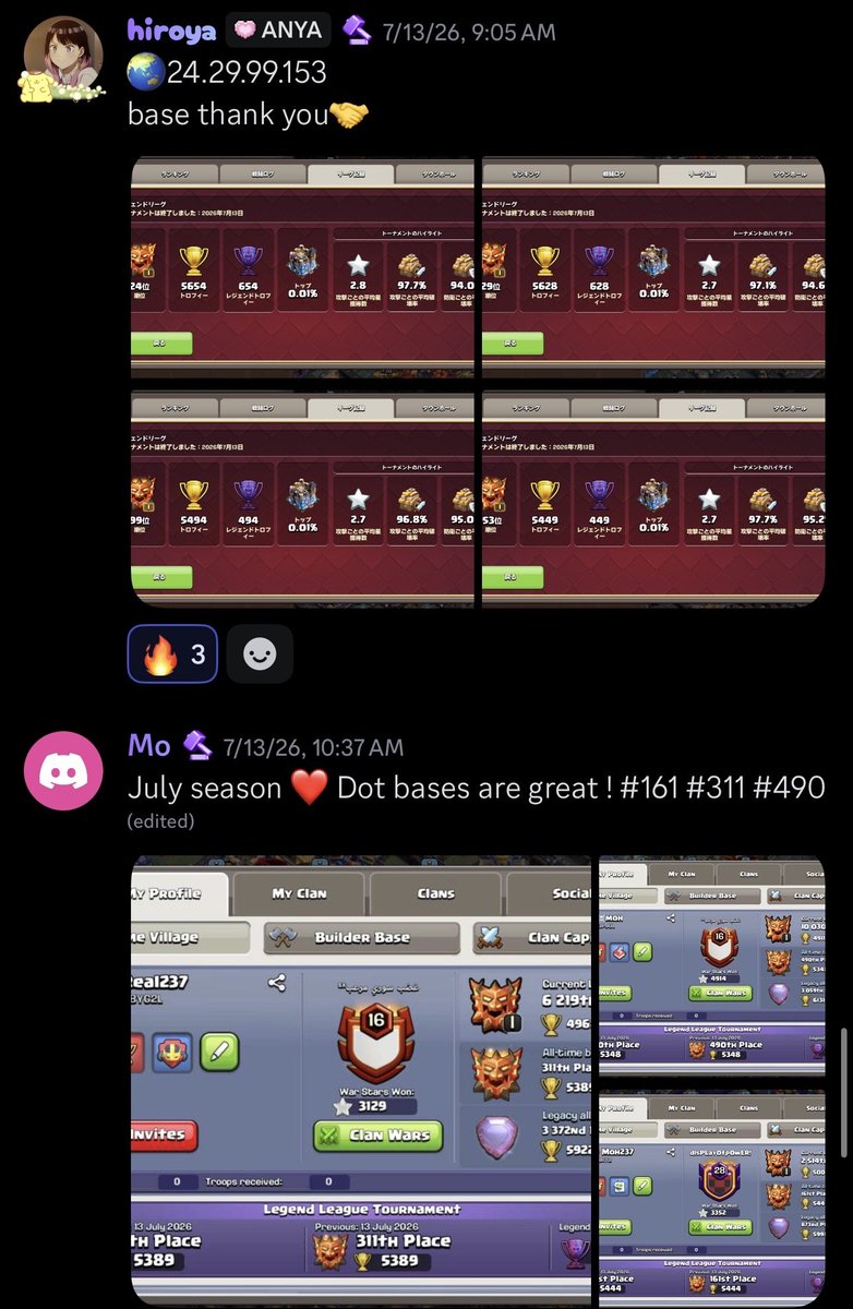 dark_bb_coc's tweet photo. Happy Subscribers, proud Dark Base Building team! 💜

Here are some of the global ranks our customers secured with us this season. 🔥

A LOT of them within the dream top 1k! 👊

Why not give yourself a chance with us in this new season? Lock in and you will see the DIFFERENCE! 💪

🔗 https://t.co/7JQcj27BKQ