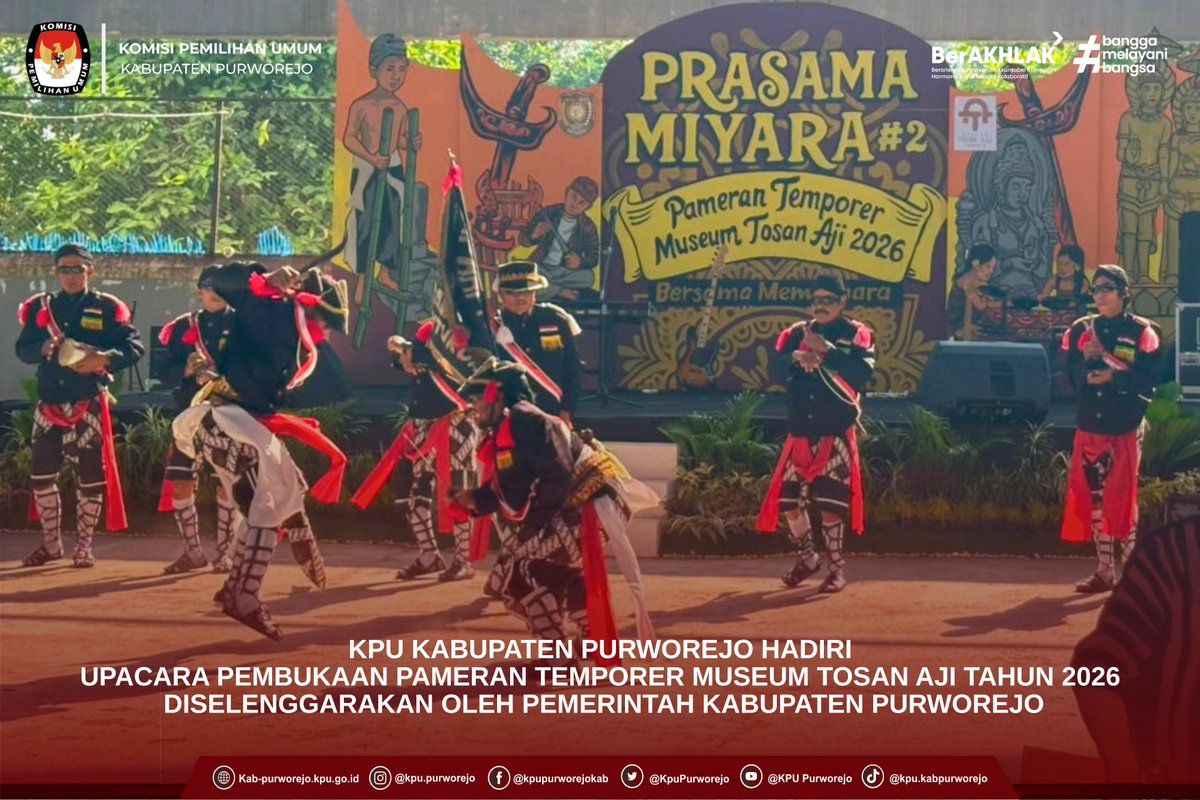 KpuPurworejo's tweet photo. #TemanPemilih,
Ketua Divisi Sosialisasi, Pendidikan Pemilih, Partisipasi Masyarakat, dan Sumber Daya Manusia KPU Kab. Purworejo, Abdul Azis, menghadiri pembukaan Pameran Temporer Museum Tosan Aji Kab. Purworejo.

#KPUMelayani
#KPURI
#KPUJateng
#KPUPurworejo
#SalamHumas https://t.co/34grdUkAyS