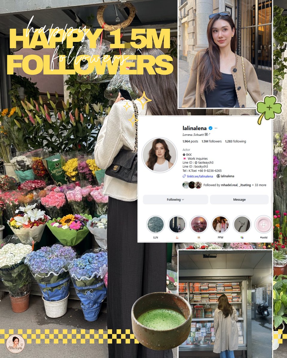 MiutopiaPh's tweet photo. Blossoms in view and a milestone in sight, celebrating 1.5M followers with pure gratitude and bright moments. ✨🌸
Congrats Bubbie🦋

#MiuNatsha #หมิวณัช���า
#lenamiu #ลีน่าหมิว
#lalinalena #ลีน่าลลินา https://t.co/yBjl0dPhoE