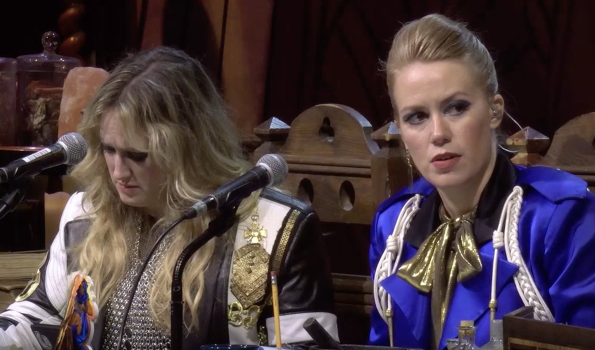 Liisabelle's tweet photo. Beau and Yasha are the Statler and Waldorf of the Mighty Nein.... I will not explain...it is awesome. #criticalrolespoilers #criticalrolelive https://t.co/p1QRE2MUg6