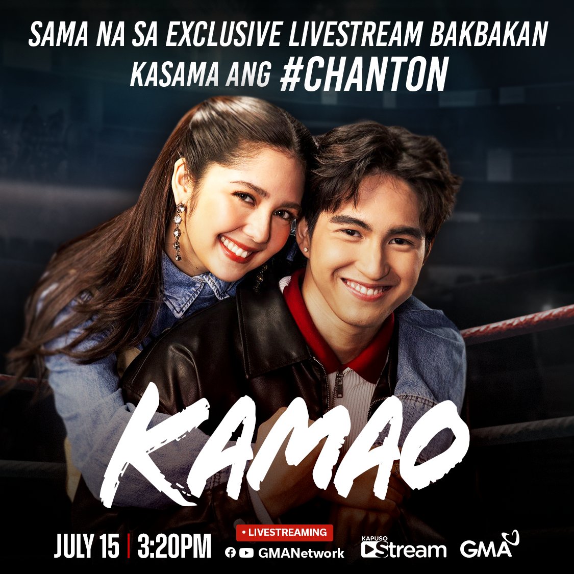GMADrama's tweet photo. LIVE KILIG WITH #CHANTON! 😍💖
Sama na sa exclusive livestream bakbakan kasama sina #AntonVinzon at #ChantyVidela! 🤩
Kita-kits mamayang 3:20 PM sa GMA Network Facebook at YouTube LIVESTREAM! https://t.co/HGm1VKwyzH