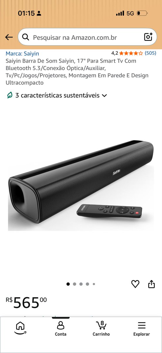 diegopb3777's tweet photo. @eitaporrr_ @matola_10 Opa irmão, esse modelo. Peguei na Amazon por uns 300 já com imposto pq é importado dos EUA. Esse preço está mt salgado, mas recomendo muito, qualidade de som mt boa, controle, bluetooth, entrada óptica e p2. É perfeita pra valorizar um pc q já está bem montado https://t.co/IplropwfCj