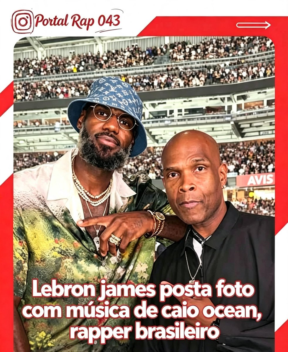 portalrap_43's tweet photo. LEBRON JAMES SURPREENDE E POSTA FOTO AO SOM DE CAIO OCEAN, RAPPER CARIOCA: "FÉ MEU LEVADO"! 🇧🇷🎤
 
LeBron James compartilhou registro com o som do talento do RJ, Caio Ocean e isso é mais uma prova de que o rap brasileiro tá ganhando o mundo todo! 
 
 Siga: @portalrap_43 https://t.co/DnY6a0kq1s