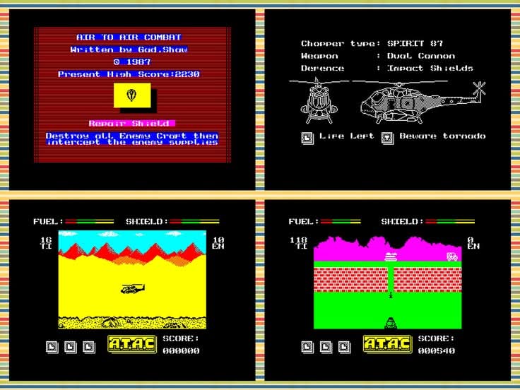 Today's #retrogaming on the #ZXSpectrum #ATAC Ait To Air Combat