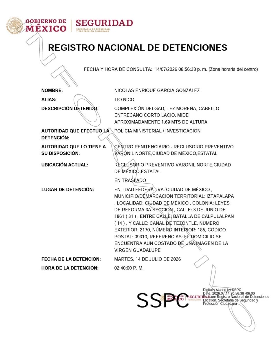 siete_letras's tweet photo. Capturan a jefe de los Tanzanios:

Es Nicolás García, el “Nico”, quien teñía narcomenudistas y extorsionadores bajo su mando.

Ha sido detenido múltiples veces. Esta vez en @Alc_Iztapalapa.

Se decía protegido por Morena y un Diputado. https://t.co/4FNMfyeLGq