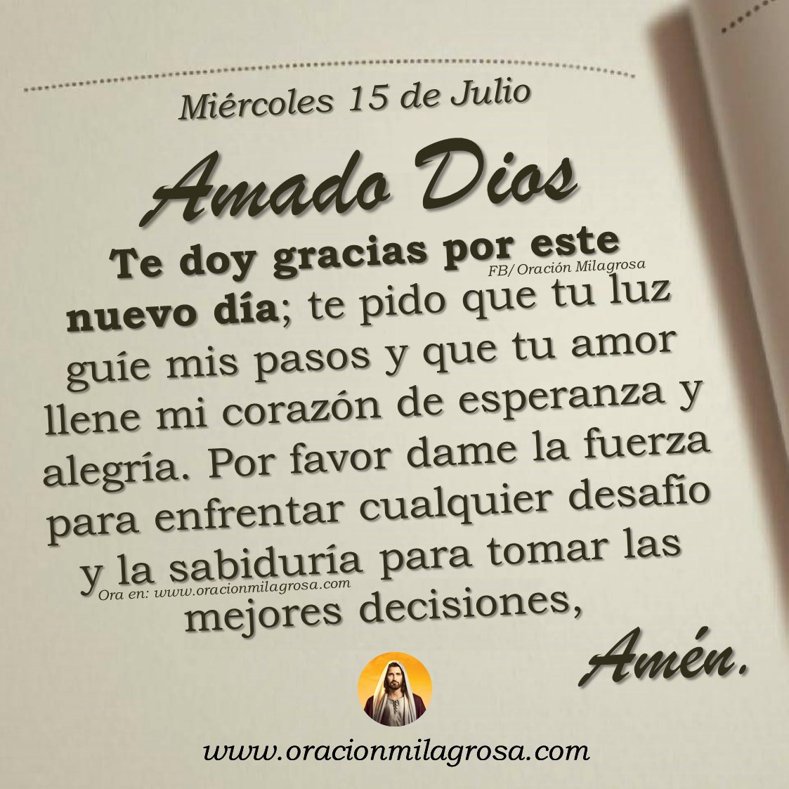 oracion_milagro's tweet photo. Oración para el miércoles 15 de julio de 2026: https://t.co/kTGVegURYo ✨
