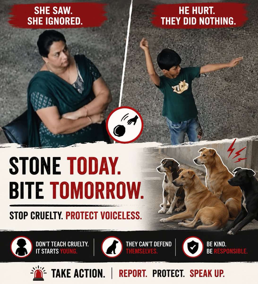 HoomanDecoder's tweet photo. ARE DOG HATERS USING DOGS TO GET RID OF THEIR OWN KIDS? OR ARE THEY USING THEIR OWN KIDS AS BAIT?

Look at this video!

A boy is pelting stones at a group of dogs that are sitting idle. The mother of this little psycho sees everything and enjoys the show, as if she is waiting for her child to be attacked!

The rescuer asked the boy not to do this and informed the mother as well, but she ignored the warning.

Tomorrow, if these dogs bite this little psycho, media outlets like @ndtv and @theindianexpress will come looking for the CCTV footage like flies around shit!

Dog haters hate children, including their own. They should be removed from society and banned from procreating. These lonely people, ignored by their own families, want to take out their frustration on their own children and on dogs!

We request @mumbaipolice to take action against this boy and his mother for hurting the dogs! To be honest, there is no reason that these dogs shouldn't bite him! 

@MumbaiPolice @MumbaiPolice @Kaka445312 @mybmc @aimeebaruah @manekagandhibjp
@gauri_maulekhi @petaindia @asharmeet02
@peta #StopAnimalCruelty #BeKindToAnimals #AnimalRights #saveindiafromdoghaters #JusticeForStrays #StopAnimalCruelty #Accountability #AmendPCA #NoMore50 #SaveIndianDogs #awaranahihamarahai
@rashtrapatibhv @THaPriYa123 @JahnaviIyer
@dilthi_gujarati @DDNewslive @ndtv
@timesofindia @pttv_tweets @ThanthiTV
#AamAdmiParty @PetaIndia