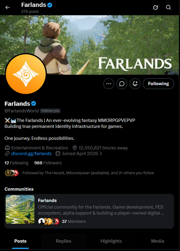 JaizelJay's tweet photo. @FarlandsWorld is getting close to 1k 👀

How fantastic to see so many people getting behind the project. Loving the support. 

May need to organise a $SOL / $FES giveaway to celebrate 🥳🥳

#Farlands #giveaway #solana #gaming https://t.co/SSvGBImRNg