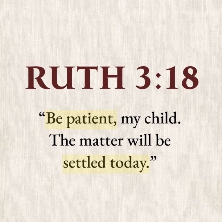 altinekasre1's tweet photo. “Be patient, my child. The matter will be settled today.”

Ruth 3:18 https://t.co/67mgHDQja1