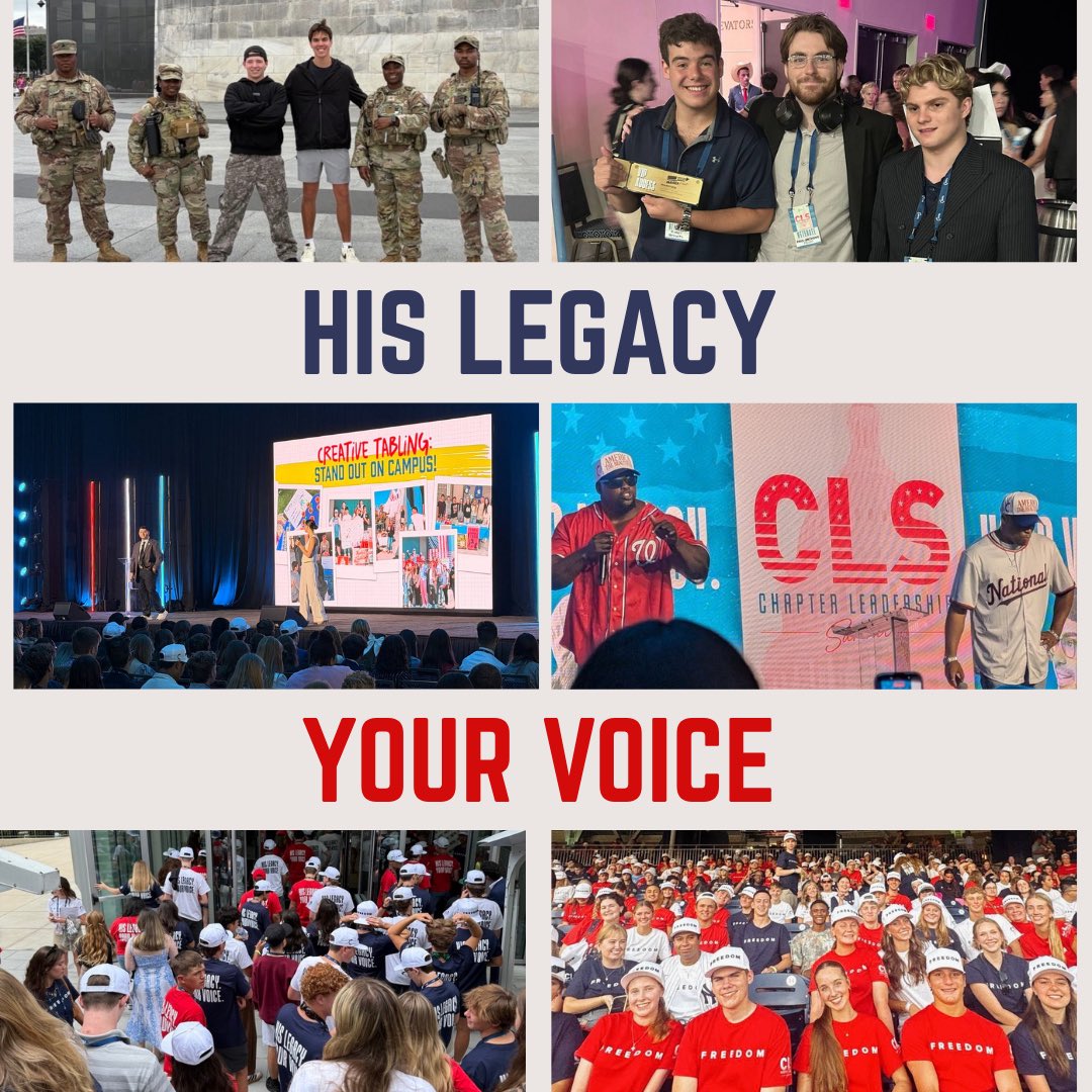 sashareva1776's tweet photo. CLS 2026 was everything and MORE. 

🇺🇸 Four days in D.C. with the best student leaders in the country - general sessions, breakouts, a baseball game, and memories that’ll outlast the summer. 

His legacy. Your voice. This is just the beginning. 🇺🇸

https://t.co/enMLeuGgPq https://t.co/fjqqySFEDL