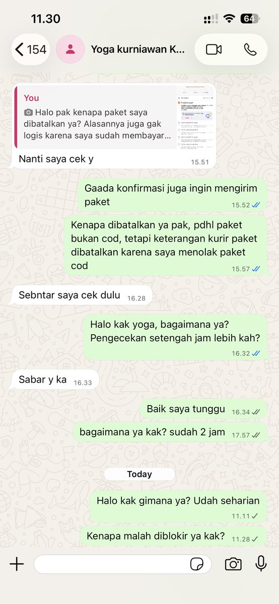 Chanihae06's tweet photo. Giliran ditanyain langsung ke kurirnya malah di blok🔥 https://t.co/Elk1jcBXFa