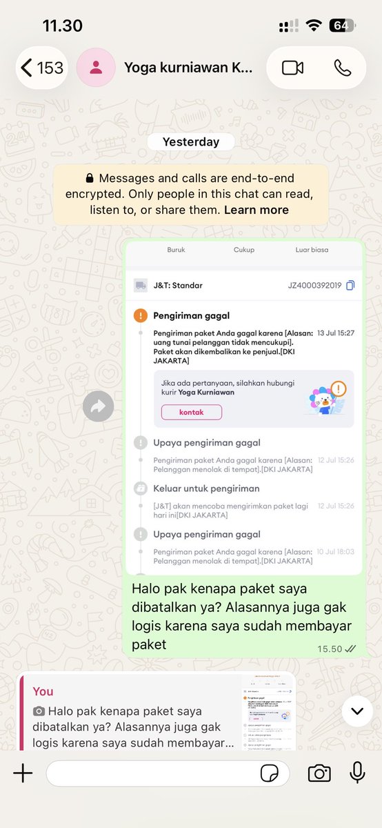 Chanihae06's tweet photo. Giliran ditanyain langsung ke kurirnya malah di blok🔥 https://t.co/Elk1jcBXFa