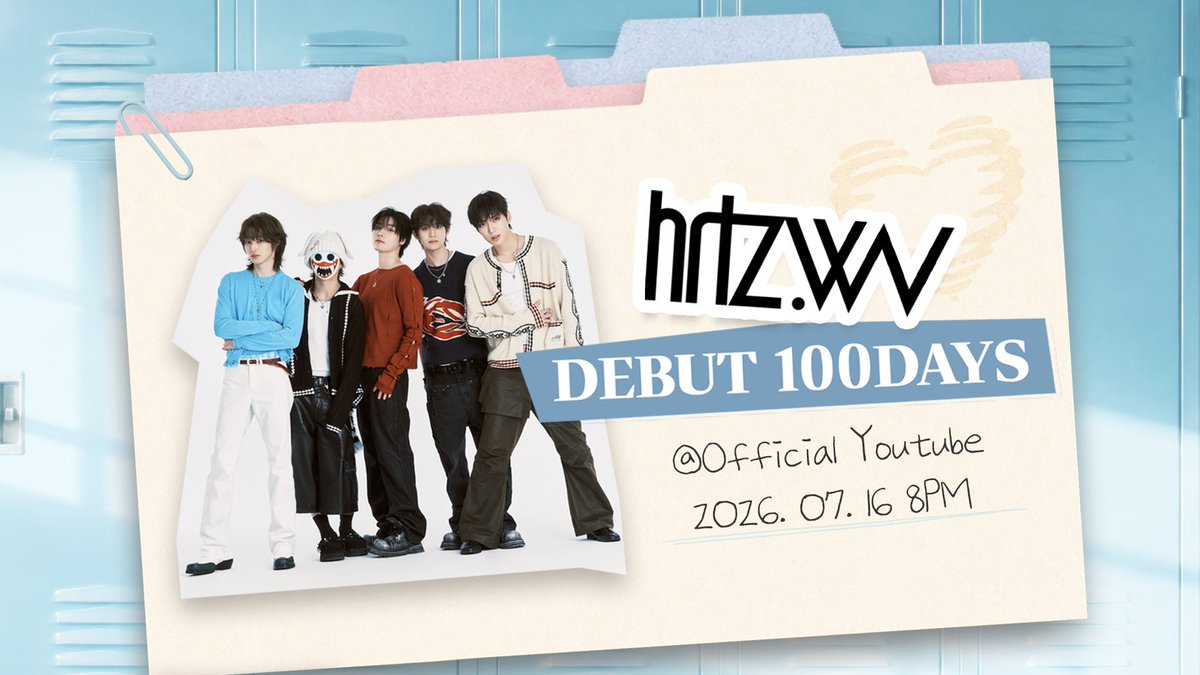 hrtzwav's tweet photo. ✩‧  ₊˚ *  .⋆  ·ฺ⁺˚ * ⋆ ·ฺ.  ✩* . ⋆·ฺ   ⁺˚
🎉 𝒉𝒓𝒕𝒛.𝒘𝒂𝒗 𝒅𝒆𝒃𝒖𝒕 100𝒅𝒂𝒚𝒔 𝒍𝒊𝒗𝒆
✩‧  ₊˚ *  .⋆  ·ฺ⁺˚ * ⋆ ·ฺ.  ✩* . ⋆·ฺ   ⁺˚

하츠웨이브가 데뷔한 지 벌써 100일! 🎉
특별한 100일 기념 라이브에 하츠온을 초대합니다 💌

🗓️2026.07.16. 8PM (KST)
📍Official Youtube @hrtzwav

#hrtzwav_debut_100days
#hrtzwav #하츠웨이브