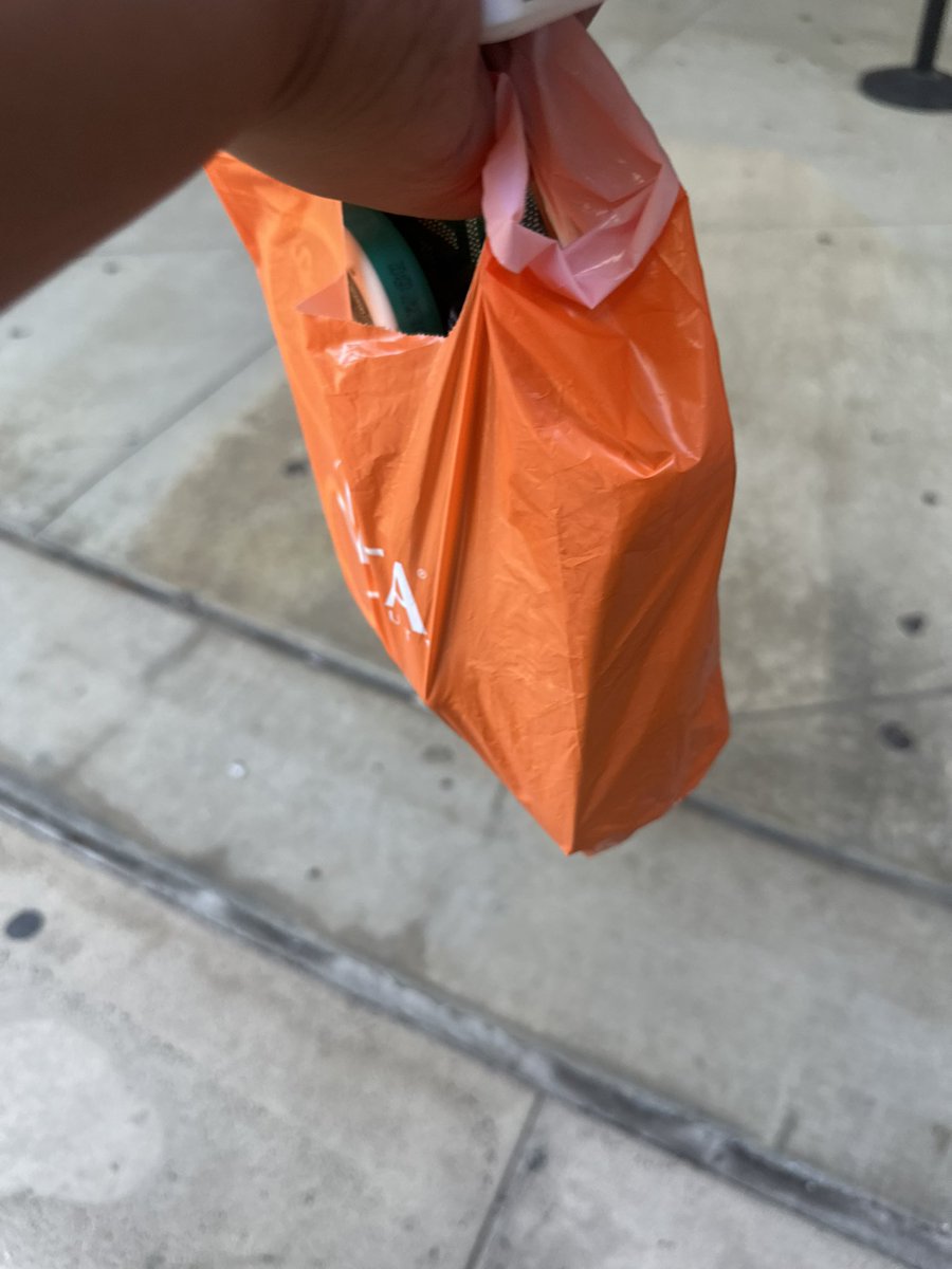 staeceee's tweet photo. so apparently spectrum changed their bag policy during the offseason (i was unaware) brought my clear back (which was the 2023 vip bag) and had to throw it away.
so here's all my belongings shoved in an ulta bag i had in my bag for some reason LMAO https://t.co/eMHFurcs3P