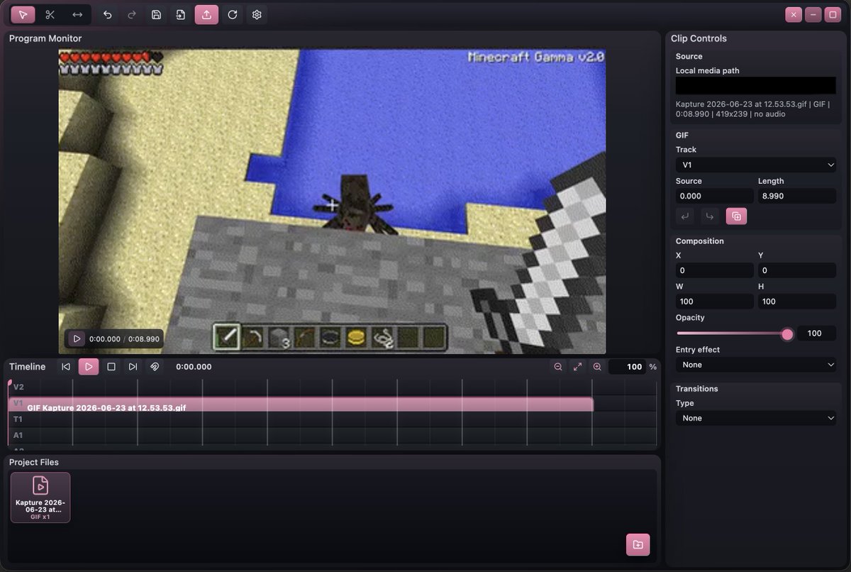 alpha8yxsy0's tweet photo. @thsottiaux what i love about Codex is making a free local video editor w/ Electron and ffmpeg so I don't need to give a rent seeking digital media monopoly my monies https://t.co/dtjmYSYZCZ