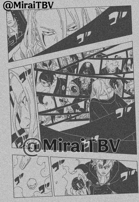 BorutoColoredAI's tweet photo. Pg 34:  Koji has another update! There’s flashes of sumire, claw grimes, Boruto activating karma, taking a hit..? Sarada’s encounter with Code 

Check the full leak on Discord:
https://t.co/fN0G1HYc9z

#BORUTO #BorutoTwoBlueVortex #BorutoTwoBlueVortexCh36 #BorutoSpoilers https://t.co/mfVg73eiqU