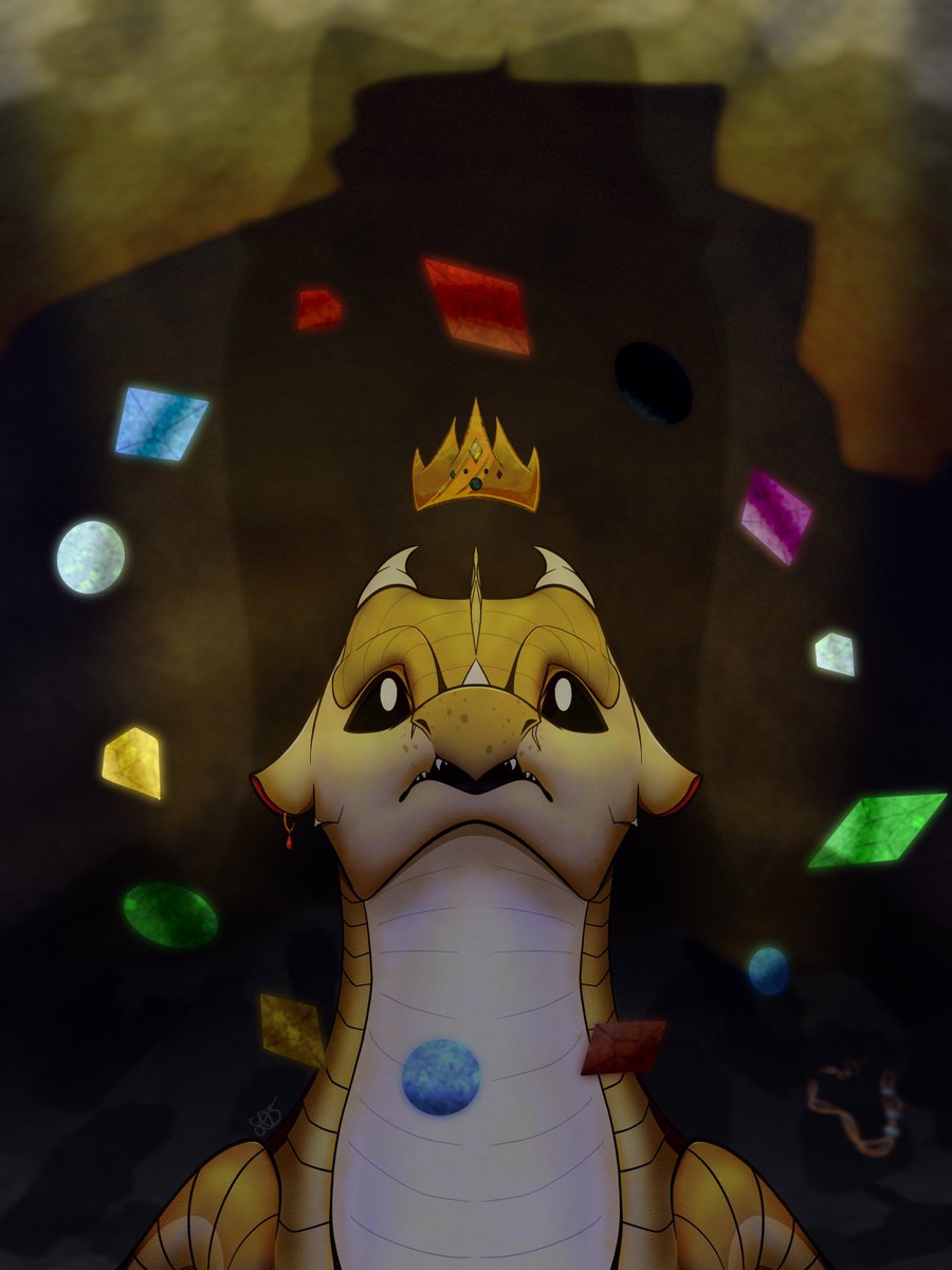 Shearwaterwing's tweet photo. ITS QIBLIIII 

Wanted to draw a canon character but I couldn’t decide who, so why not one of my favs lol
I need to work on my cartoony backgroundsss, I went too textured with this one, I had to add more texture to da boi ;-;

#wingsoffire #wof #qibli https://t.co/MONDl5HZwE