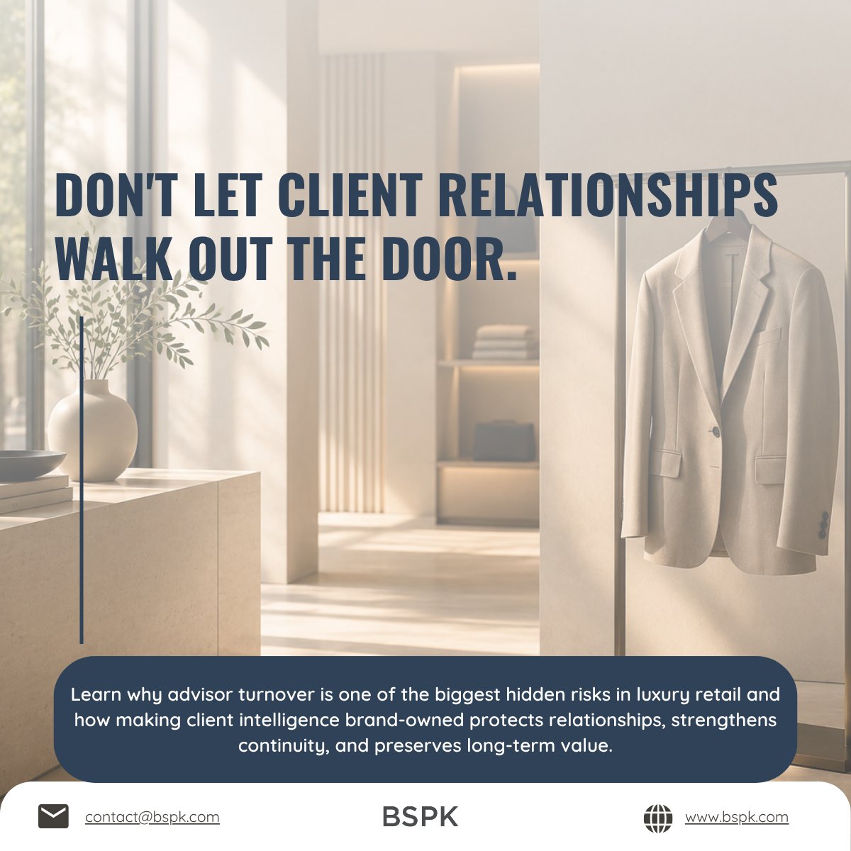 bspkagentic's tweet photo. When a trusted advisor leaves, what happens to the client relationship?

The strongest luxury brands don't rely on individual memory. They build institutional client intelligence that grows stronger over time.

👉 Read the full article:
https://t.co/OO2nCSUPPX

#BSPK https://t.co/YDHGWpsUxc