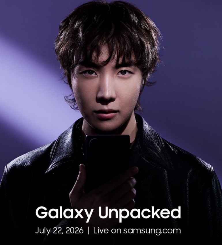 AboutMusicYT's tweet photo. J-Hope becomes the new face of Samsung's Galaxy Unpacked campaign. https://t.co/4CHc7eOWaL
