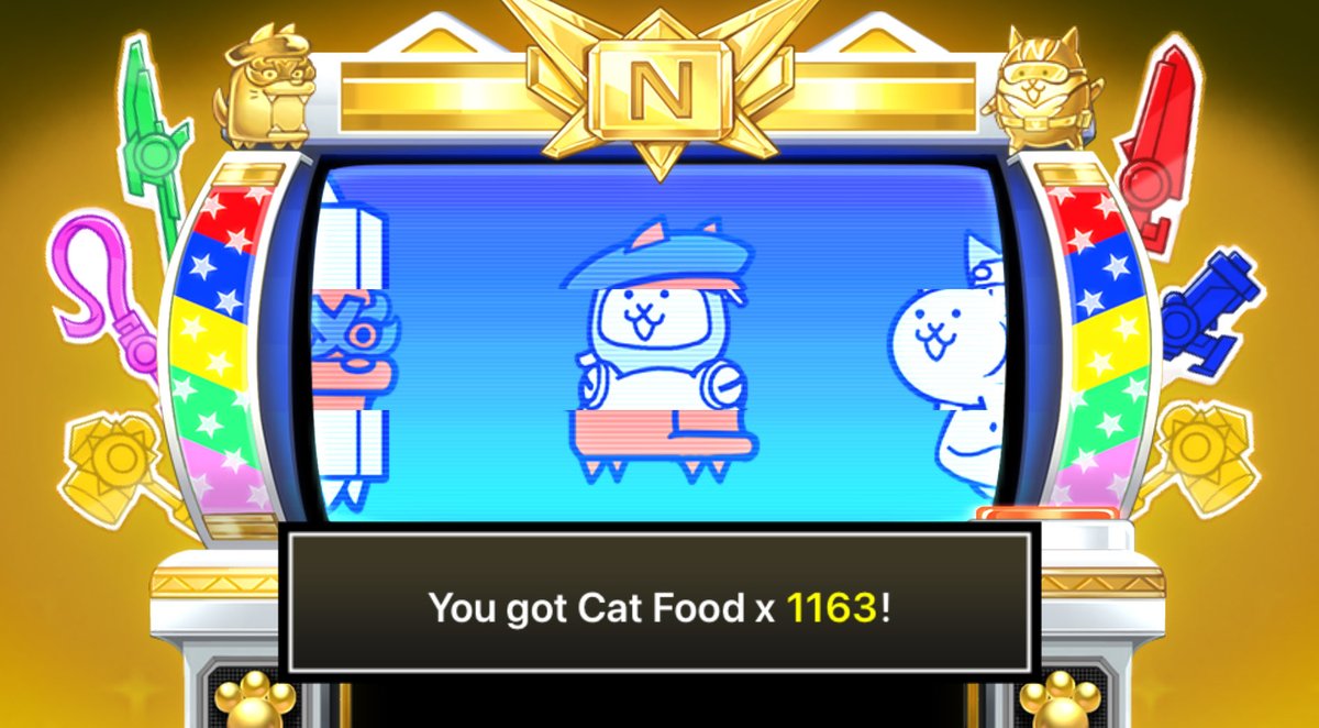 cacti318's tweet photo. I won 1163 Cat Food at the WildCat Slots II!

#TheBattleCats #13YearsOfBattleCats #WildCatSlotsII https://t.co/HwGqNM9clt