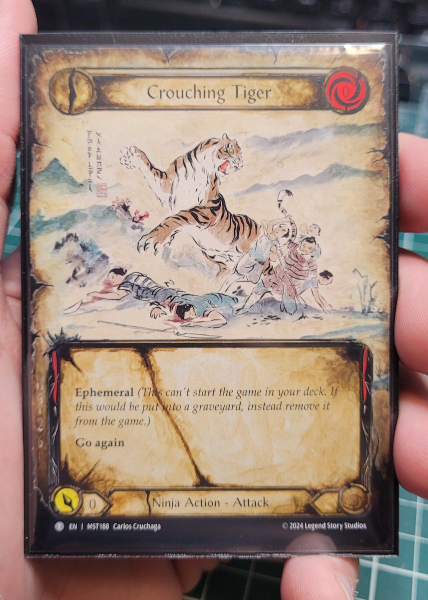 naialters's tweet photo. Painted this Crouching Tiger as part of a commission 🫡

Had a lot of issues matching the colours, but I think I managed to find a solution that made it feel unique.

Painted with acrylics.

Original artist: Carlos Cruchaga

Thanks for lookings, cheers 🤟 https://t.co/XuEmHe9oFB