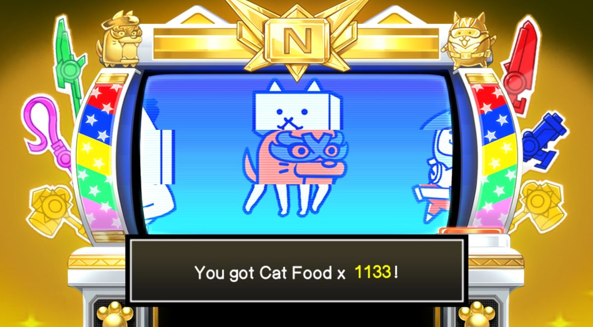 tetobagetto's tweet photo. I won 1133 Cat Food at the WildCat Slots II!

#TheBattleCats #13YearsOfBattleCats #WildCatSlotsII https://t.co/H45iOU3CpQ