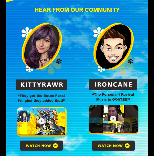 RealKittyRawr's tweet photo. Persona 4 is my favorite, so being apart of the community like this makes me so happy. 

Can't wait for Revival! 💛 https://t.co/ZMhd2sgZXe