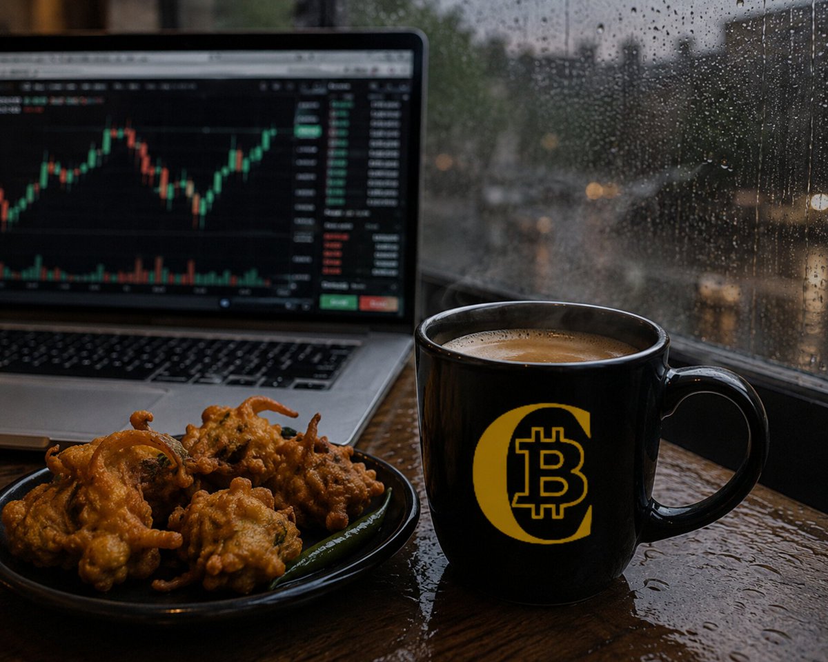 ServicessCrypto's tweet photo. A warm cup of coffee, rainy vibes, and the market on your screen.

The perfect setup for a day in crypto.

#CryptoBank #CryptoTrading https://t.co/iWzg3NLkhm