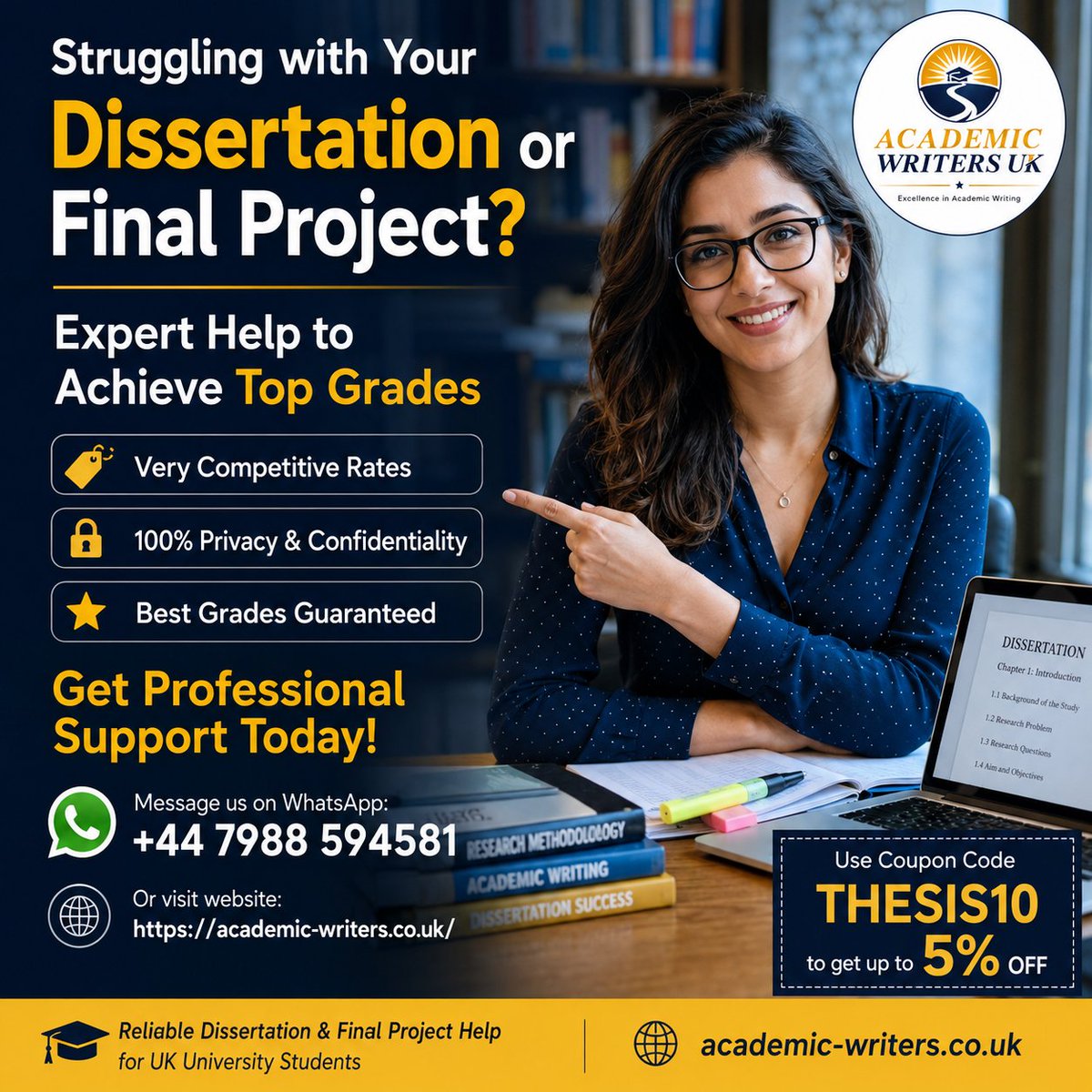 LucaThomas98531's tweet photo. 🎓 Stuck on your dissertation?

🎁 Use code "THESIS10" for up to 5% OFF
🌐   https://t.co/caRZRlHOPJ
📲 +44 7988 594581
#DissertationHelp #AcademicWriting #UKStudents #Thesis #UniversityLife https://t.co/T957L9nNQ6