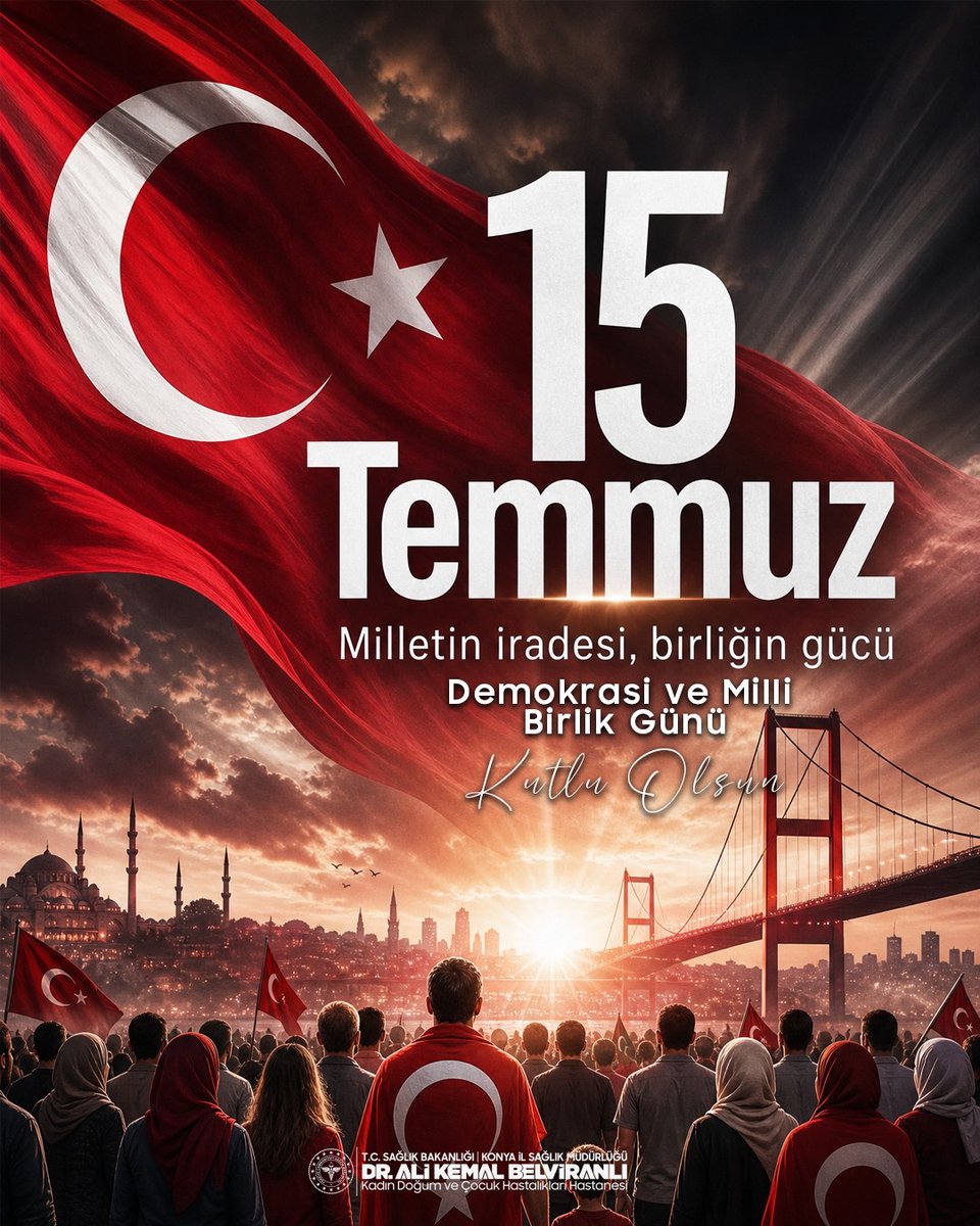KDogumevi's tweet photo. 15 Temmuz Demokrasi ve Milli Birlik Günü kutlu olsun. 🇹🇷

#15Temmuz #DemokrasiveMilliBirlikGünü #KonyaDoğumevi https://t.co/bAStlKSs9I