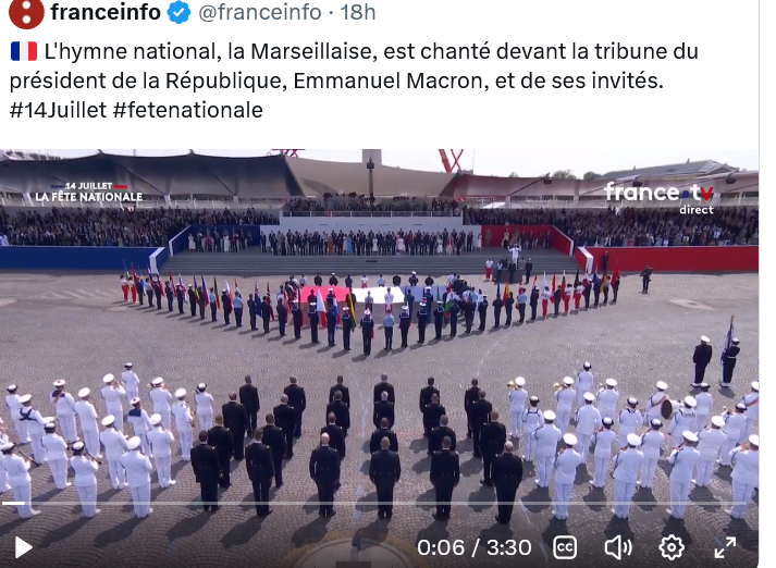 dreslincourt's tweet photo. Tout le pognon part dans des mises en scène grandiose...à la gloire du Poudré.
A 50 kilomètres, la Forêt de Fontainebleau n'en finit plus de brûler...faute de moyens ( canadairs..)
Les gens étouffent dans les ehpad et dans les hôpitaux.
L'agriculture est en péril.
La pauvreté et la délinquance explosent.
La dette est vertigineuse...
Ce 14 juillet, cache-sexe de la misère française.