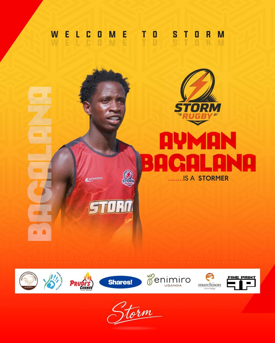Storm_rfc_ug's tweet photo. Welcome home Ayman; a big part of our previous campaigns into the finals as Jinja Hippos. Fast &amp; Fearless a class act at Outside Half. https://t.co/lak3SSH2oK