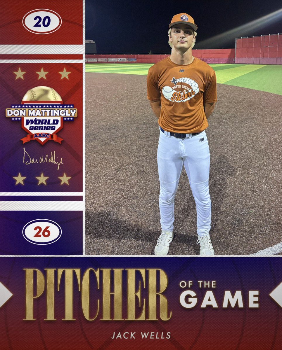 JackWells27's tweet photo. A look back at a great few days at the @FiveTool #MattinglyWS. What a great event with over 100 college and pro scouts. Joined the team a few days late but was thankful to get back on the field and help us make a Sweet 16 run in the Mattingly Championship bracket. 

On the mound (2 relief appearances):
4.1 IP | 1 H | 0 R | 6 K | 4 BB | 6 LOB | FB 83-85 CB: 69-70 CH: 73 | Appearance #2 to make the champions bracket: Pitcher of the Game

Entered both games trailing, but we locked down the other team and battled back to win both.

At the plate:
1-5 | 2B | 3 BB | 2 K | 1 R | 1 RBI
.500 OBP | .900 OPS

Not the week I wanted offensively, but the swing felt good and I hit several balls hard that just didn’t find grass. Was back in the cage Monday, trusting the process and looking forward to the next one.
🎥⬇️

#Uncommitted2027 
@baseball_marion @stsliders @kehrschulz @TxBaseballRpt @LoneStarPrepsTX @CoastRecruits @bsblbluebook @CoachBeede @TXSummerBall @DJBProspectVide @BUncommitted @FiveToolTexas @DustinLMcComas @FlatgroundBats @FlatgroundApp @RecruitMatador @jmw1818 @tx_pierce