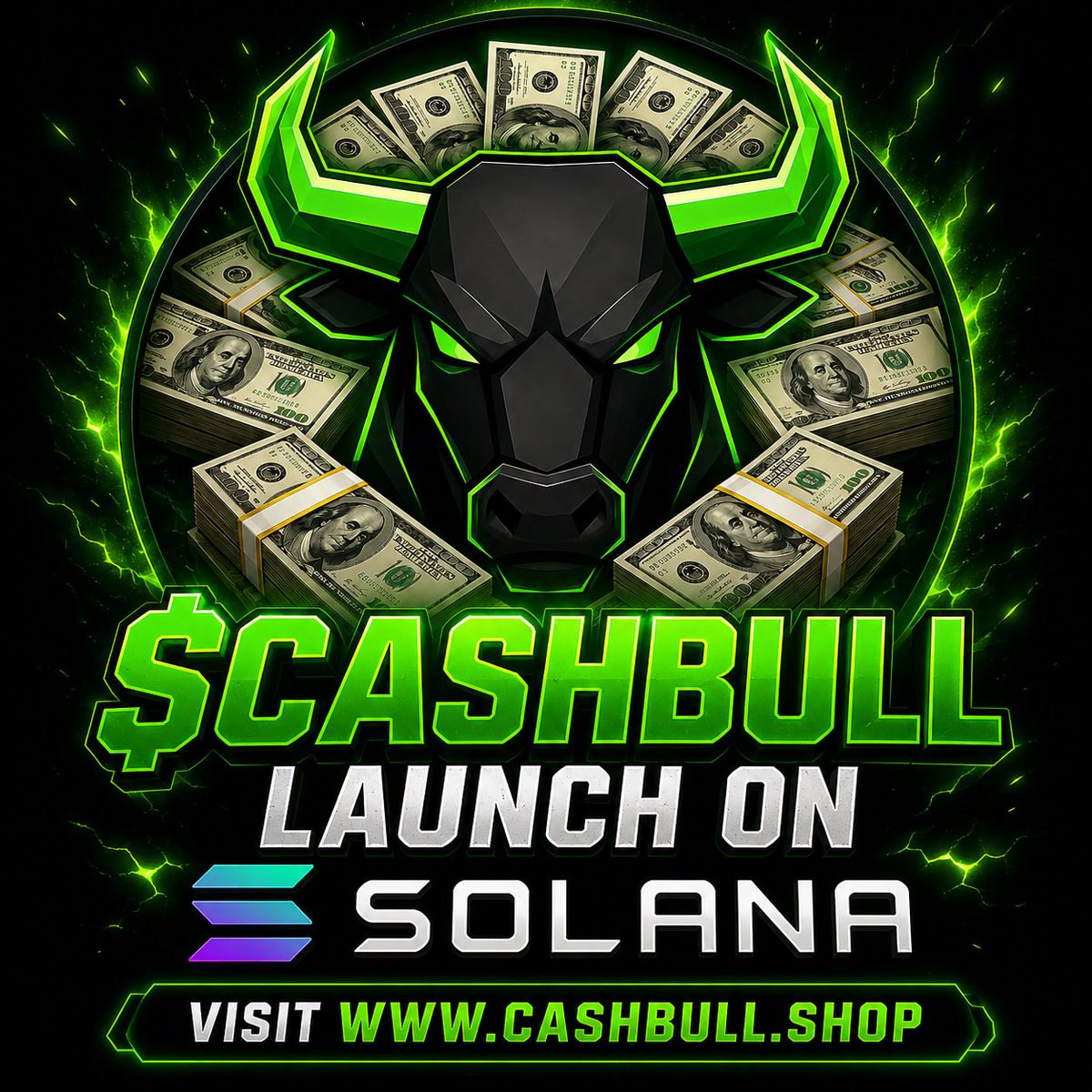 CashBullSol's tweet photo. Just Launched  🚀

$CASHBULL is a meme coin hoping to overtake $ANSEM and $CASHCAT

First 1,000 Address will get 100,000 $CASHBULL
Airdrop open 🪂 
Drop your $SOL address &amp; RT ♻️
Follow 

Snapshots 12 hours ⏳ https://t.co/IDYs4Hy3a0