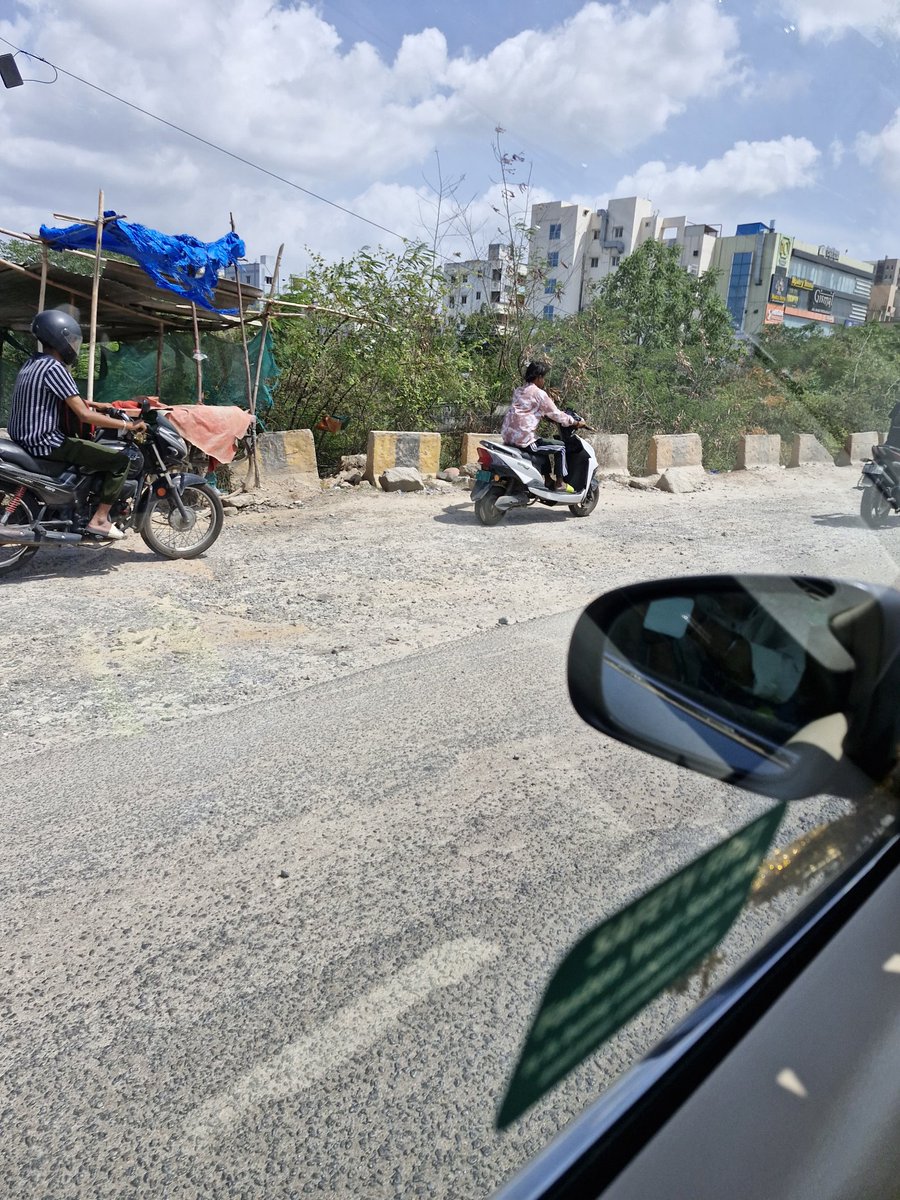 Praful_0666's tweet photo. Hope @CMC_Offcl will fill potholes near suchitra circle too... https://t.co/dPpi6qAa3C