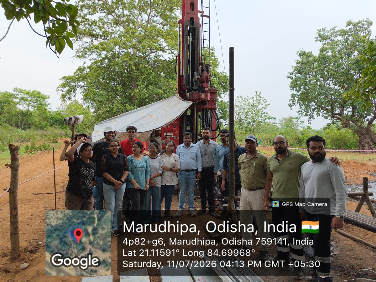 cmpdil's tweet photo. CMPDI, RI‑VII, Bhubaneswar Organised Field Visit for https://t.co/7OYCP4EScX Geology Students to Talcher Coalfields

CMPDI, RI‑VII, Bhubaneswar as part of the Summer Internship Programme organised a field visit on 11 July, 2026 for https://t.co/7OYCP4EScX. (Geology) students from IIPE, Visakhapatnam; IIEST Shibpur; and Ravenshaw University. The field visit aimed to provide practical exposure to coal exploration, geological mapping, and drilling operations in the Talcher Coalfield.

Students observed detailed geological mapping and exploration techniques at the Kudanali–Lubri Block, gaining hands‑on experience in stratigraphic logging, and sample collection etc,. The group also visited the Kosala Drilling Camp, where CMPDI officials demonstrated drilling procedures, core handling and preservation, logging protocols, and the role of drilling in coal resource evaluation.

Officials provided in‑depth explanations and engaged with students through interactive sessions, enhancing their understanding of field methodology and applied geoscience. The visit successfully bridged classroom theory with real‑world practices, enriching the academic training of participating students.

The programme reflects CMPDI’s ongoing commitment to training the next generation of geoscientists through practical, industry‑oriented learning opportunities.

@kishanreddybjp @satishdubeyy 
@CoalMinistry @CoalIndiaHQ