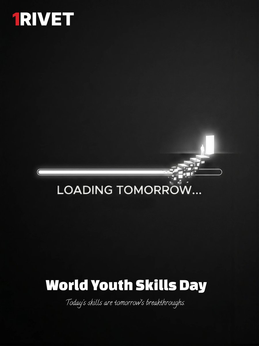 1RivetIndia's tweet photo. At 1Rivet, we believe in encouraging young minds to learn, innovate, and grow by equipping them with the right skills and meaningful opportunities. Let's empower the next generation to contribute to a brighter future.

#1Rivet #1RivetCulture #1RivetFamily #WorldYouthSkillsDay2026 https://t.co/GZMK9hnCEB