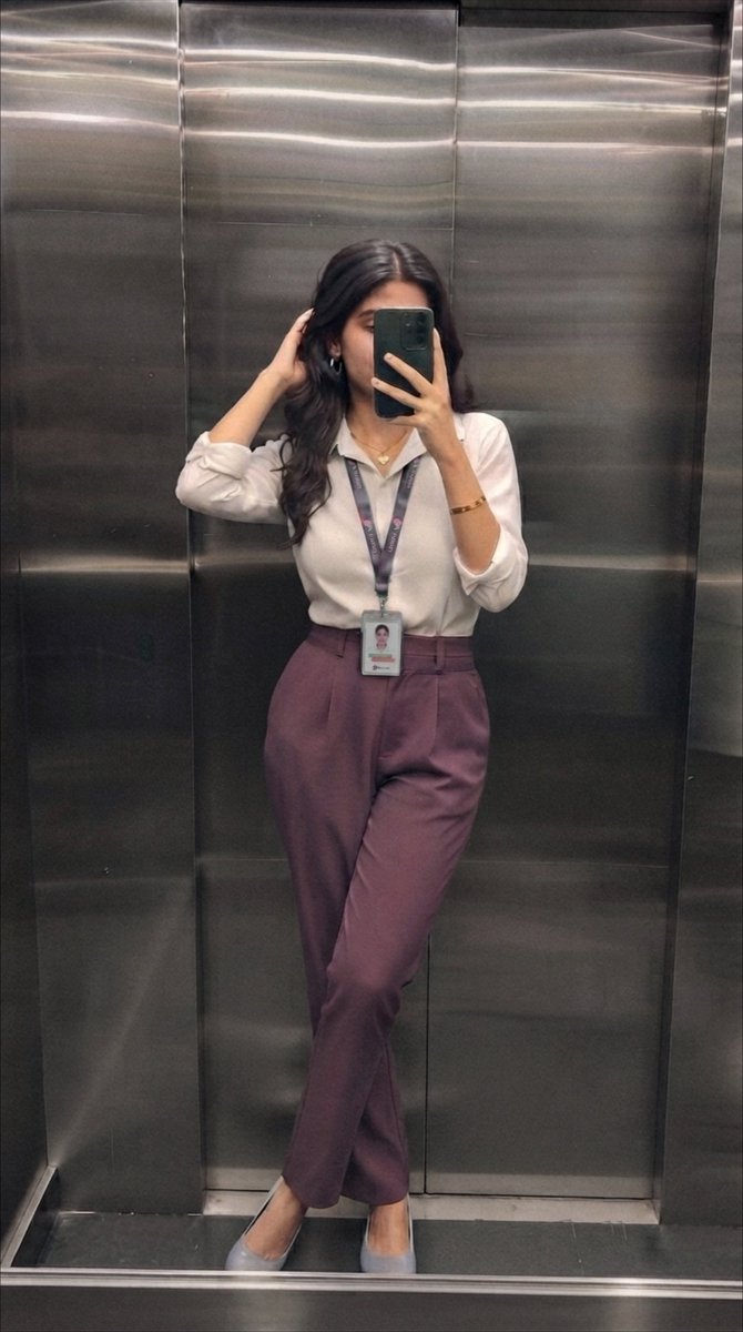 ShipraDeyy's tweet photo. Office outfit for today 💜 https://t.co/yVaGTX2f2z