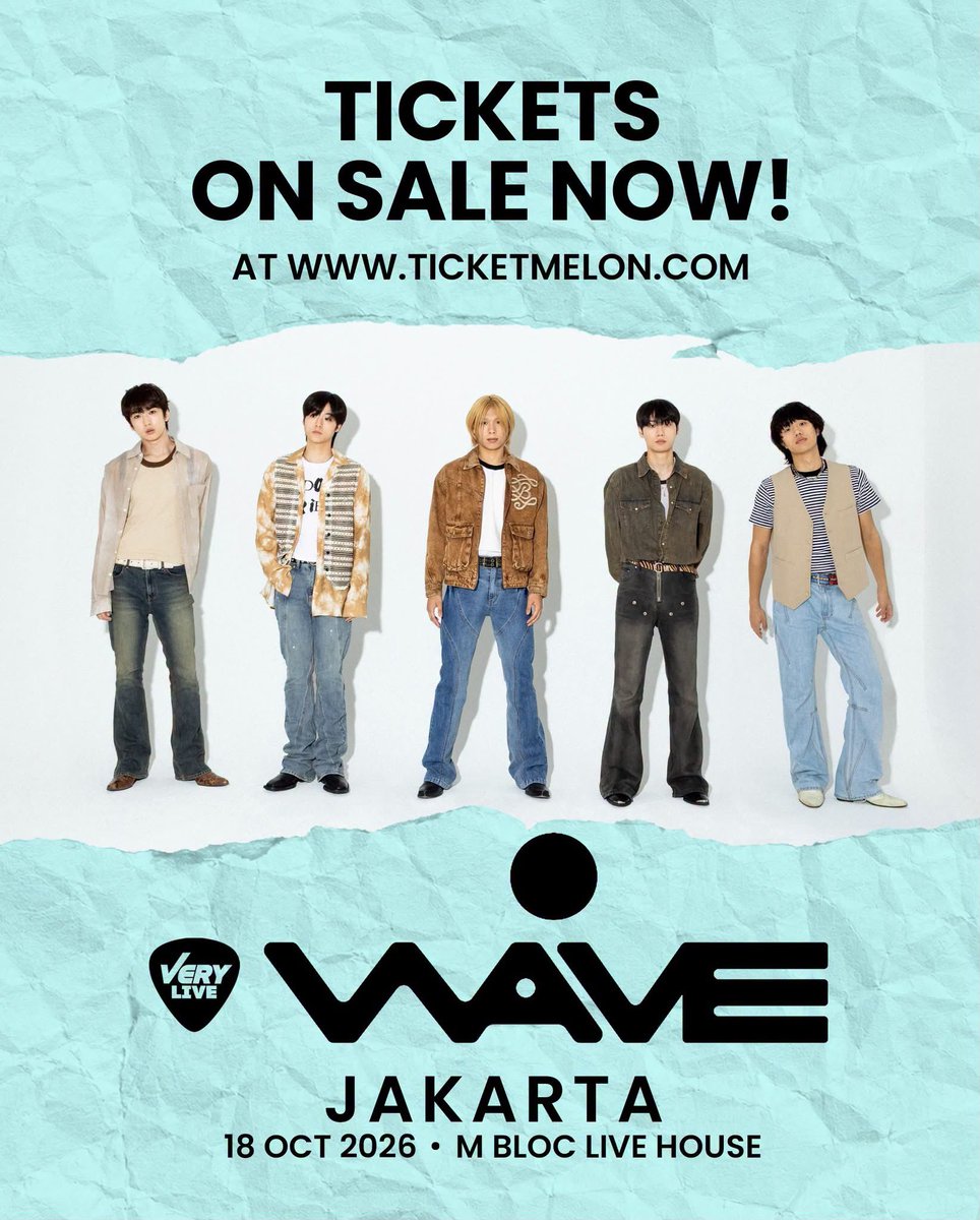 VERYRADIO's tweet photo. ✨ Tickets on sale now!

VERY Live Presents 0WAVE Live in Jakarta 2026
Date: October 18, 2026
Venue: M Bloc Live House

🎟️ Tickets  https://t.co/OFTzYuQoeR
• GA: Rp1.050.000 
• VIP: Rp1.650.000

#VeryLive #0WAVE 
#0WAVELiveInJakarta2026 https://t.co/uTgGUq9omO