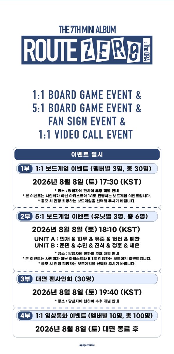 📢] #싸이커스 #xikers 7TH MINI ALBUM [#ROUTE_ZERO #The_ORA] 1:1