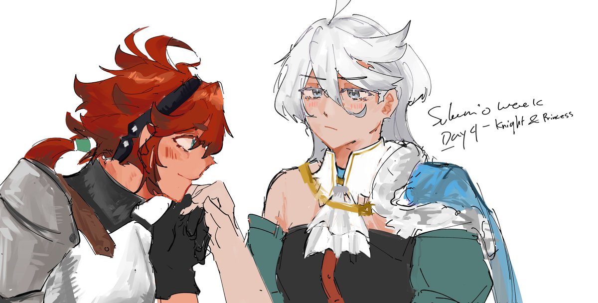 brchyura's tweet photo. #sulemioweek26 day 4 - knight &amp; princess https://t.co/UDW6lgHk4t
