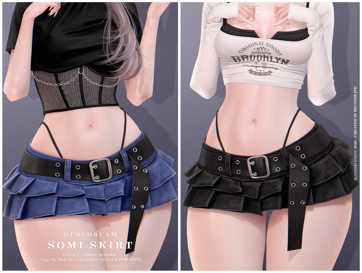 KawaiiFeedSL's tweet photo. {HIME*DREAM} Somi Skirt @ Kustom9〡Taxi: https://t.co/n3xq2DbVEg
#SecondLife #HimeDream #Kustom9 #Secondlifeevent #Secondlifecontent #KawaiiFeed https://t.co/A5TRJERW4S