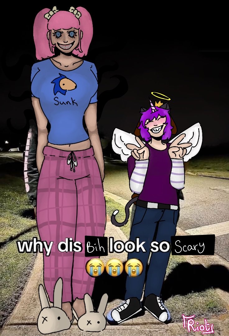 PeachSoda06's tweet photo. More server art with Rosie and one of the other girls characters!! https://t.co/UBSdAVKza7